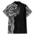Polynesian Art Traditional Tattoo Family Matching Off Shoulder Short Dress and Hawaiian Shirt Simple Style