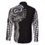 Polynesian Art Traditional Tattoo Family Matching Off Shoulder Short Dress and Hawaiian Shirt Simple Style