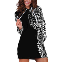 Polynesian Art Traditional Tattoo Hoodie Dress Simple Style LT03 Black - Polynesian Pride