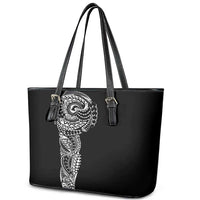 Polynesian Art Traditional Tattoo Leather Tote Bag Simple Style LT03 - Polynesian Pride
