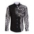 Polynesian Art Traditional Tattoo Long Sleeve Button Shirt Simple Style