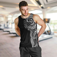 Polynesian Art Traditional Tattoo Men Tank Top Simple Style LT03 Black - Polynesian Pride