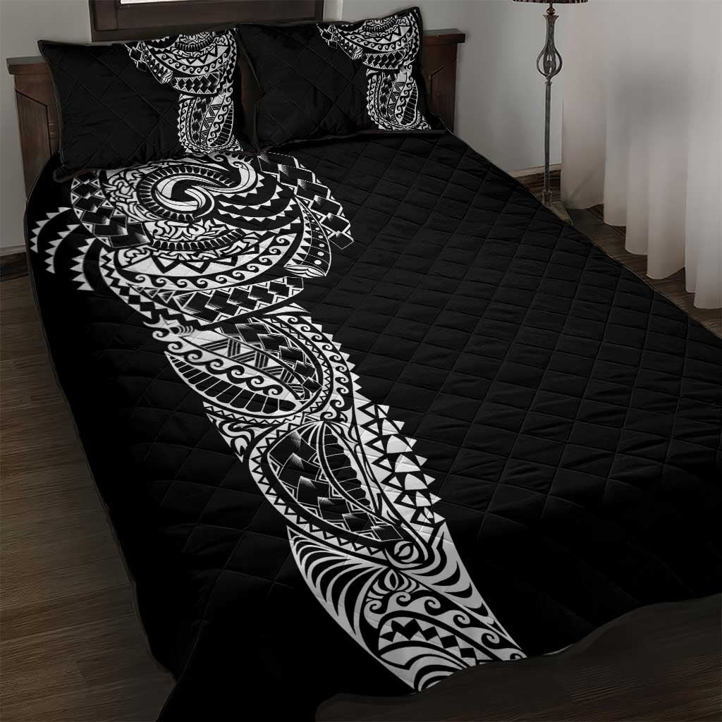 Polynesian Art Traditional Tattoo Quilt Bed Set Simple Style