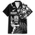 New Zealand Maori Warrior Rugby Family Matching Long Sleeve Bodycon Dress and Hawaiian Shirt Silver Fern