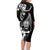 New Zealand Maori Warrior Rugby Family Matching Long Sleeve Bodycon Dress and Hawaiian Shirt Silver Fern