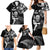 New Zealand Maori Warrior Rugby Family Matching Mermaid Dress and Hawaiian Shirt Silver Fern