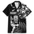 New Zealand Maori Warrior Rugby Family Matching Mermaid Dress and Hawaiian Shirt Silver Fern