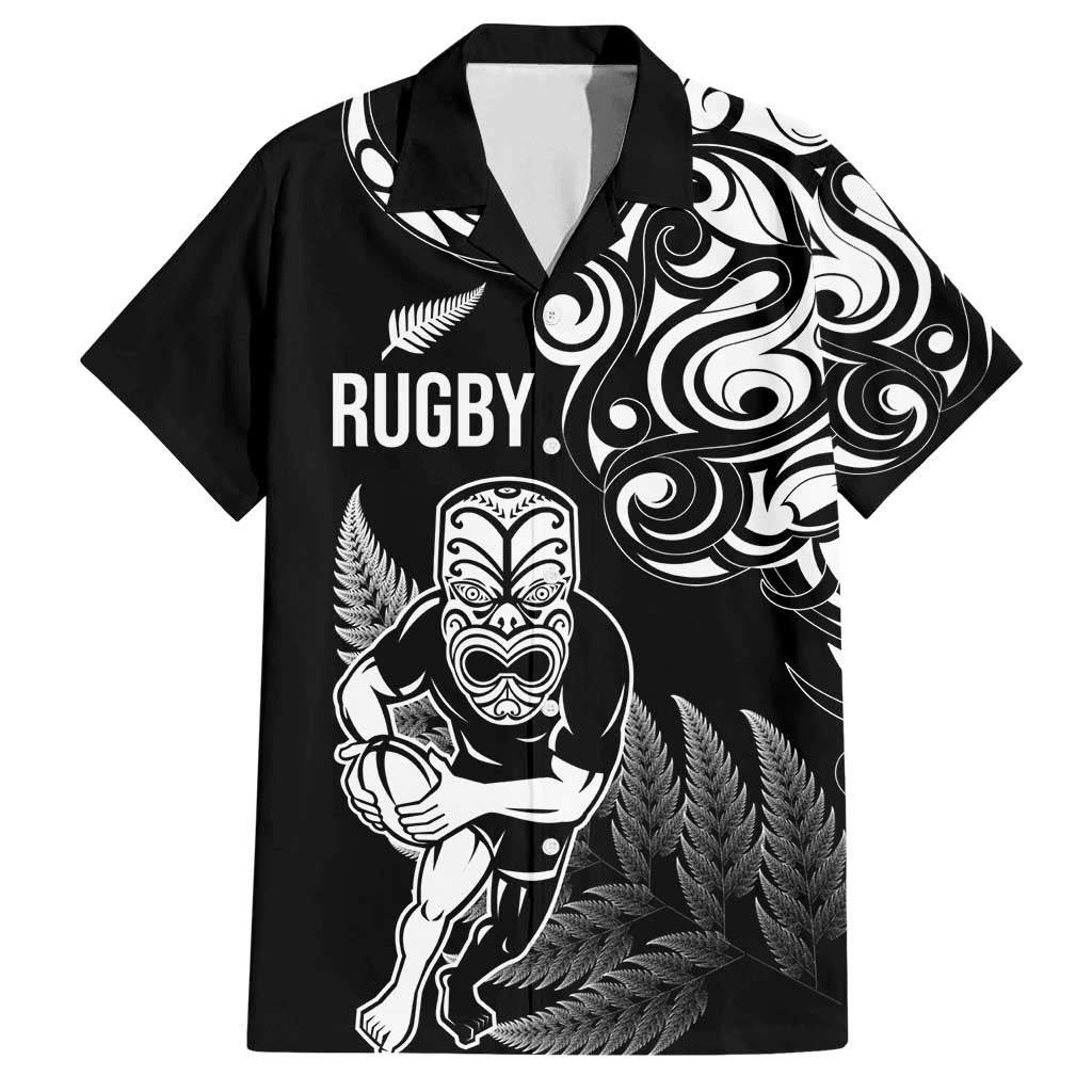 New Zealand Maori Warrior Rugby Family Matching Off Shoulder Maxi Dress and Hawaiian Shirt Silver Fern