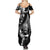 New Zealand Maori Warrior Rugby Family Matching Summer Maxi Dress and Hawaiian Shirt Silver Fern