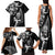 New Zealand Maori Warrior Rugby Family Matching Tank Maxi Dress and Hawaiian Shirt Silver Fern