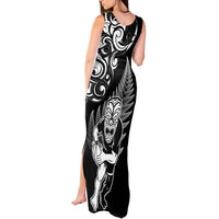 New Zealand Maori Warrior Rugby Tank Maxi Dress Silver Fern