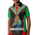 Custom PNG Mendi Muruks Rugby Kid Polo Shirt The Cassowary Head and PNG Bird Polynesian Tattoo LT03 Kid Green - Polynesian Pride