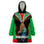 Custom PNG Mendi Muruks Rugby Wearable Blanket Hoodie The Cassowary Head and PNG Bird Polynesian Tattoo LT03 One Size Green - Polynesian Pride