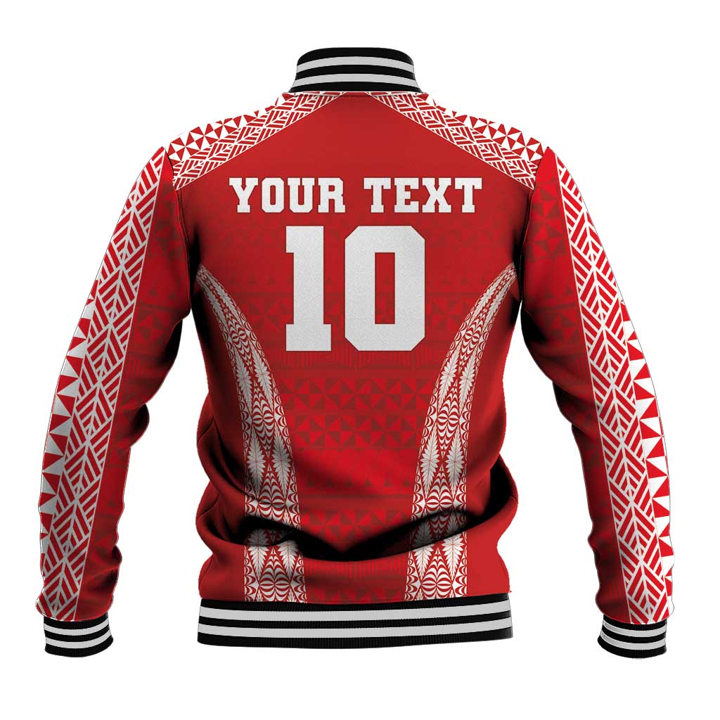 Custom Tonga Pacific Rugby 2024 Baseball Jacket Ngatu Tribal Pattern LT03 - Polynesian Pride
