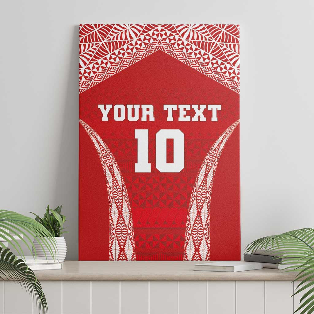 Custom Tonga Pacific Rugby 2024 Canvas Wall Art Ngatu Tribal Pattern LT03 - Polynesian Pride