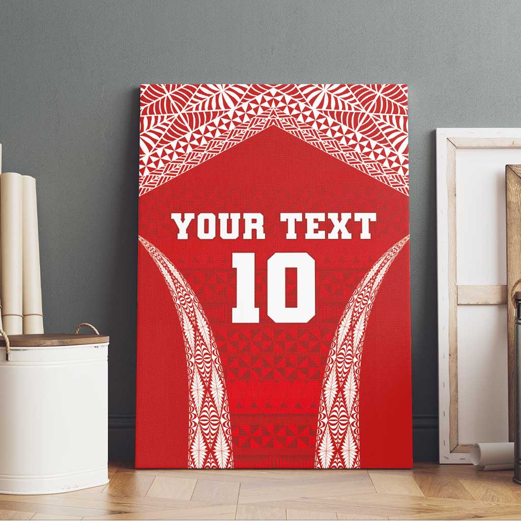 Custom Tonga Pacific Rugby 2024 Canvas Wall Art Ngatu Tribal Pattern LT03 - Polynesian Pride