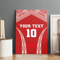 Custom Tonga Pacific Rugby 2024 Canvas Wall Art Ngatu Tribal Pattern LT03 - Polynesian Pride