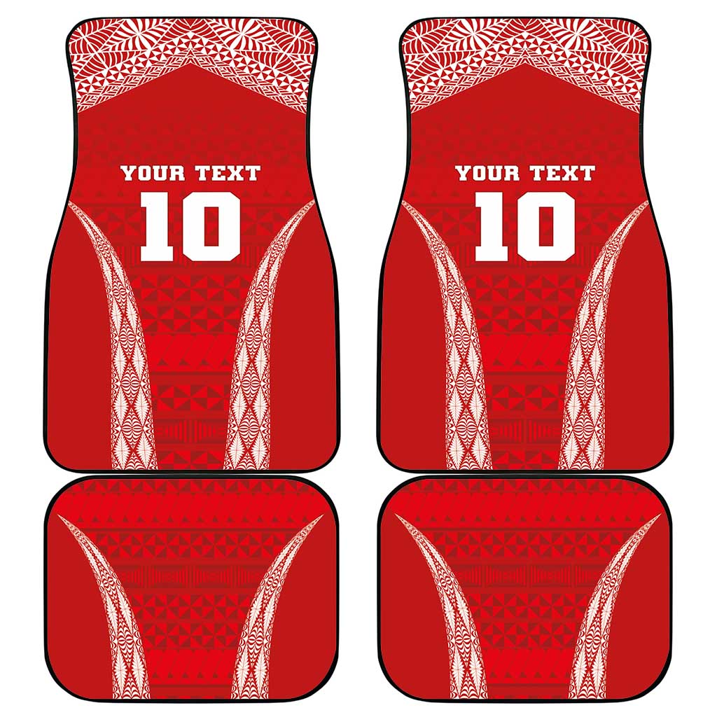 Custom Tonga Pacific Rugby 2024 Car Mats Ngatu Tribal Pattern LT03 - Polynesian Pride