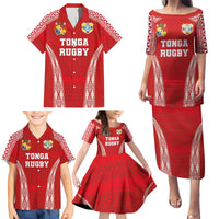 Custom Tonga Pacific Rugby 2024 Family Matching Puletasi and Hawaiian Shirt Ngatu Tribal Pattern LT03 - Polynesian Pride
