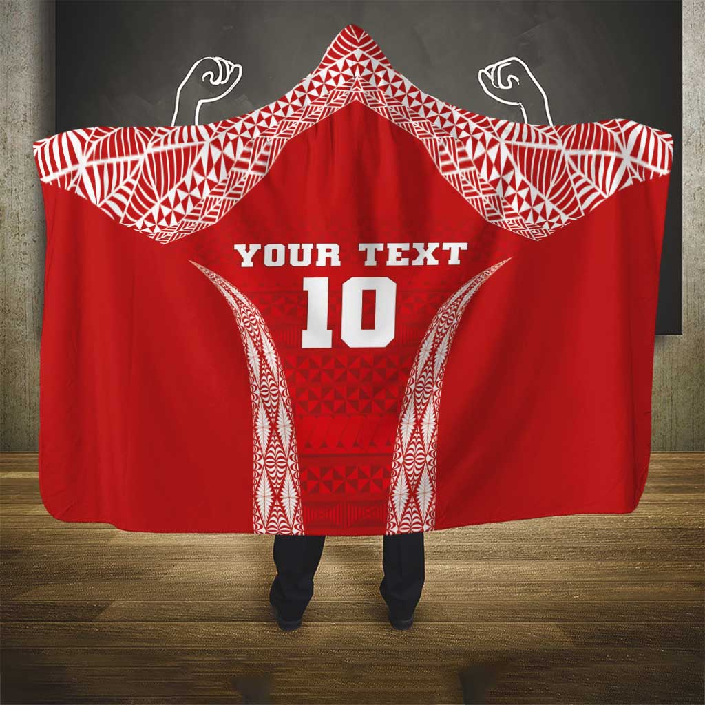Custom Tonga Pacific Rugby 2024 Hooded Blanket Ngatu Tribal Pattern LT03 - Polynesian Pride