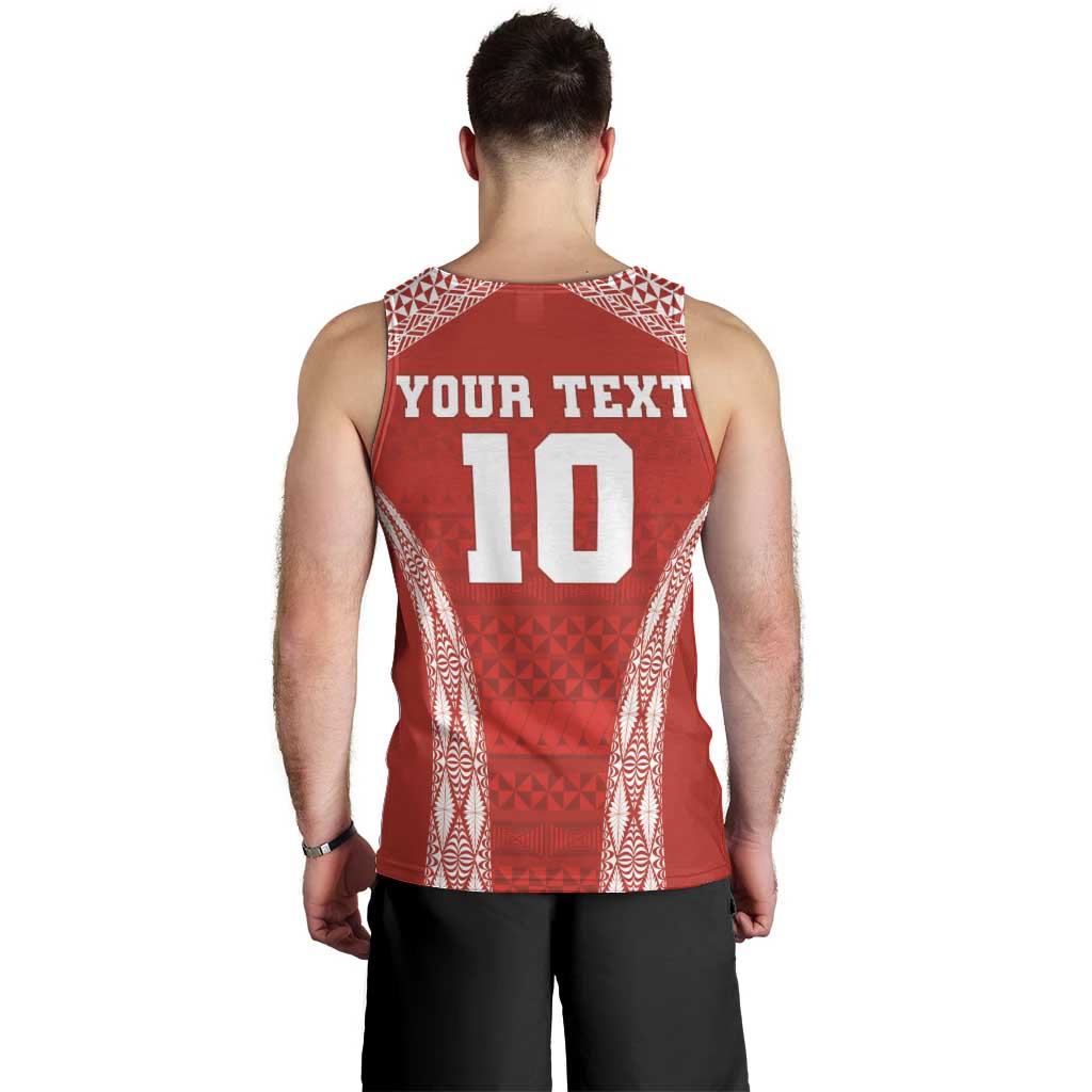 Custom Tonga Pacific Rugby 2024 Men Tank Top Ngatu Tribal Pattern LT03 - Polynesian Pride
