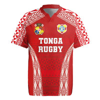 Custom Tonga Pacific Rugby 2024 Rugby Jersey Ngatu Tribal Pattern LT03 Red - Polynesian Pride