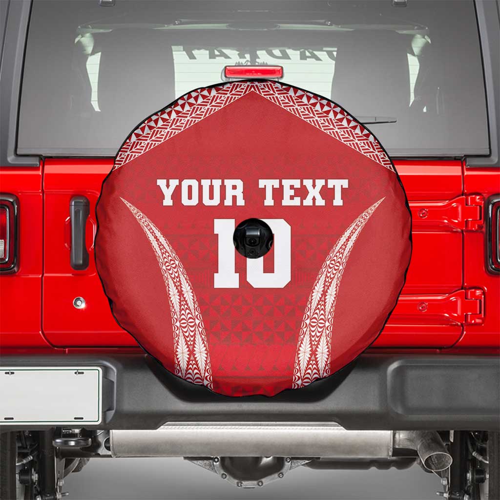 Custom Tonga Pacific Rugby 2024 Spare Tire Cover Ngatu Tribal Pattern LT03 - Polynesian Pride