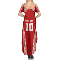 Custom Tonga Pacific Rugby 2024 Summer Maxi Dress Ngatu Tribal Pattern LT03 - Polynesian Pride