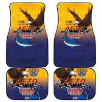 American Samoa Fautasi Car Mats Bald Eage and Sailfish with Kakau Motifs - Polynesian Pride