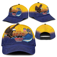 American Samoa Fautasi Classic Cap Bald Eage and Sailfish with Kakau Motifs - Polynesian Pride