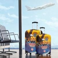 American Samoa Fautasi Luggage Cover Bald Eage and Sailfish with Kakau Motifs - Polynesian Pride