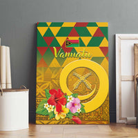 Melanesian Vanuatu Canvas Wall Art With Tapa Tribal Pattern and Triangle Geometric Tricolor LT03 - Polynesian Pride