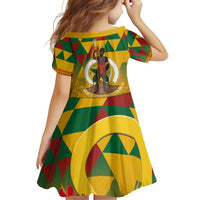 Melanesian Vanuatu Family Matching Puletasi and Hawaiian Shirt With Tapa Tribal Pattern and Triangle Geometric Tricolor - Polynesian Pride