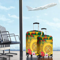 Melanesian Vanuatu Luggage Cover With Tapa Tribal Pattern and Triangle Geometric Tricolor - Polynesian Pride