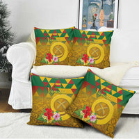 Melanesian Vanuatu Pillow Cover With Tapa Tribal Pattern and Triangle Geometric Tricolor - Polynesian Pride