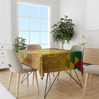 Melanesian Vanuatu Tablecloth With Tapa Tribal Pattern and Triangle Geometric Tricolor LT03 - Polynesian Pride