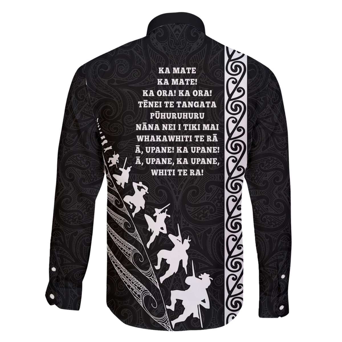 new-zealand-rugby-family-matching-short-sleeve-bodycon-dress-and-hawaiian-shirt-haka-dance-tribal-god-mask-maori-pattern