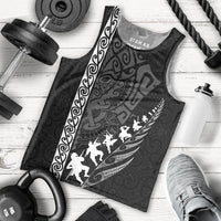 New Zealand Rugby Men Tank Top Haka Dance Tribal God Mask Maori Pattern LT03 Black - Polynesian Pride