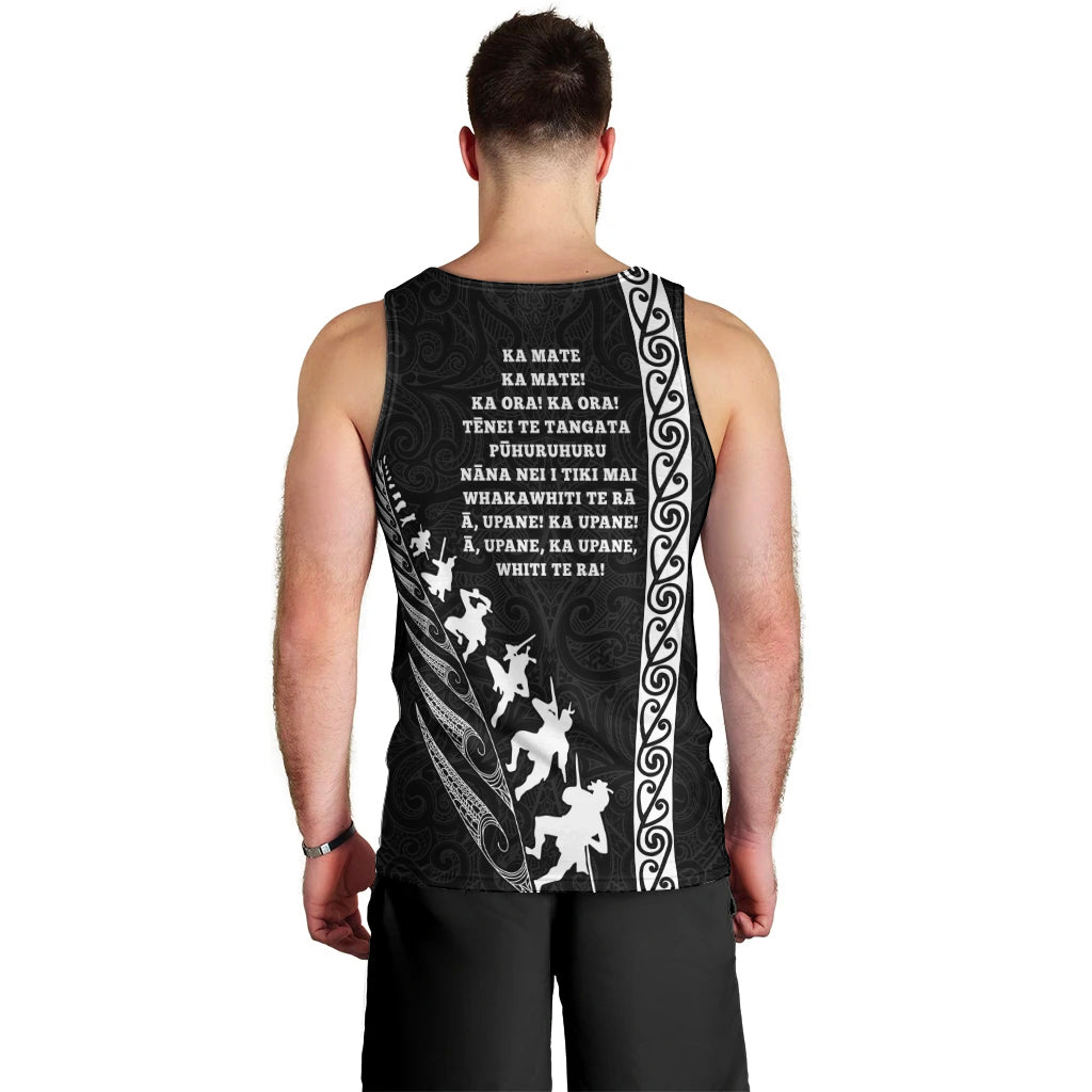 New Zealand Rugby Men Tank Top Haka Dance Tribal God Mask Maori Pattern LT03 - Polynesian Pride