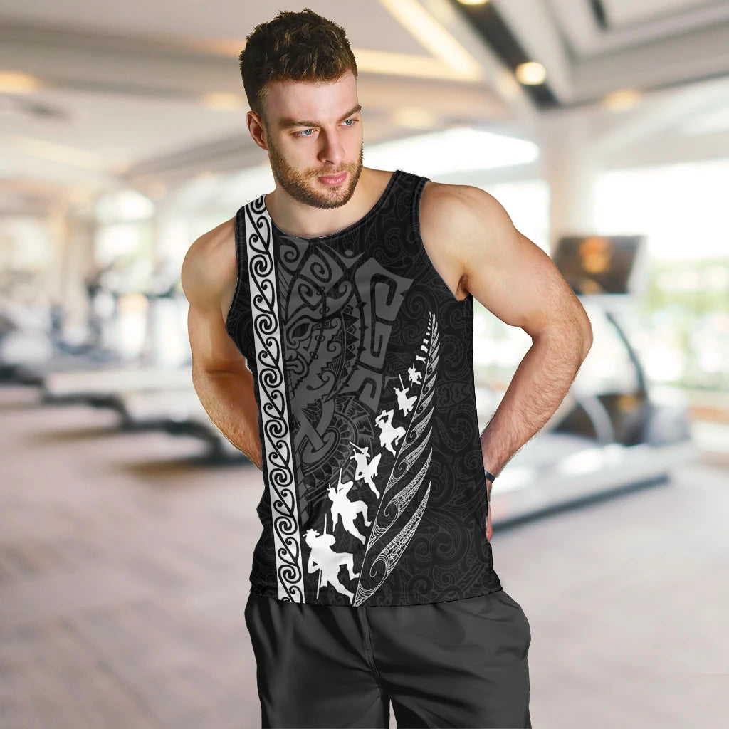 New Zealand Rugby Men Tank Top Haka Dance Tribal God Mask Maori Pattern LT03 - Polynesian Pride