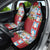 Merry Christmas Car Seat Cover Funny Santa Claus Cards Photo and Polynesian Pattern Red Color