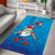 Hawaiian Santa Claus Snorkeling Area Rug Kakau and Polynesian Pattern