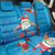 Hawaiian Santa Claus Snorkeling Back Car Seat Cover Kakau and Polynesian Pattern