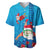 Hawaiian Santa Claus Snorkeling Baseball Jersey Kakau and Polynesian Pattern