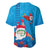 Hawaiian Santa Claus Snorkeling Baseball Jersey Kakau and Polynesian Pattern