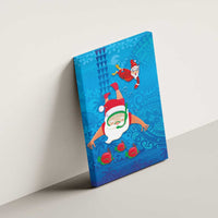 Hawaiian Santa Claus Snorkeling Canvas Wall Art Kakau and Polynesian Pattern LT03 - Polynesian Pride