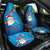 Hawaiian Santa Claus Snorkeling Car Seat Cover Kakau and Polynesian Pattern