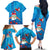 Hawaiian Santa Claus Snorkeling Family Matching Off The Shoulder Long Sleeve Dress and Hawaiian Shirt Kakau and Polynesian Pattern