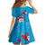 Hawaiian Santa Claus Snorkeling Family Matching Off Shoulder Maxi Dress and Hawaiian Shirt Kakau and Polynesian Pattern
