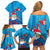 Hawaiian Santa Claus Snorkeling Family Matching Off Shoulder Short Dress and Hawaiian Shirt Kakau and Polynesian Pattern